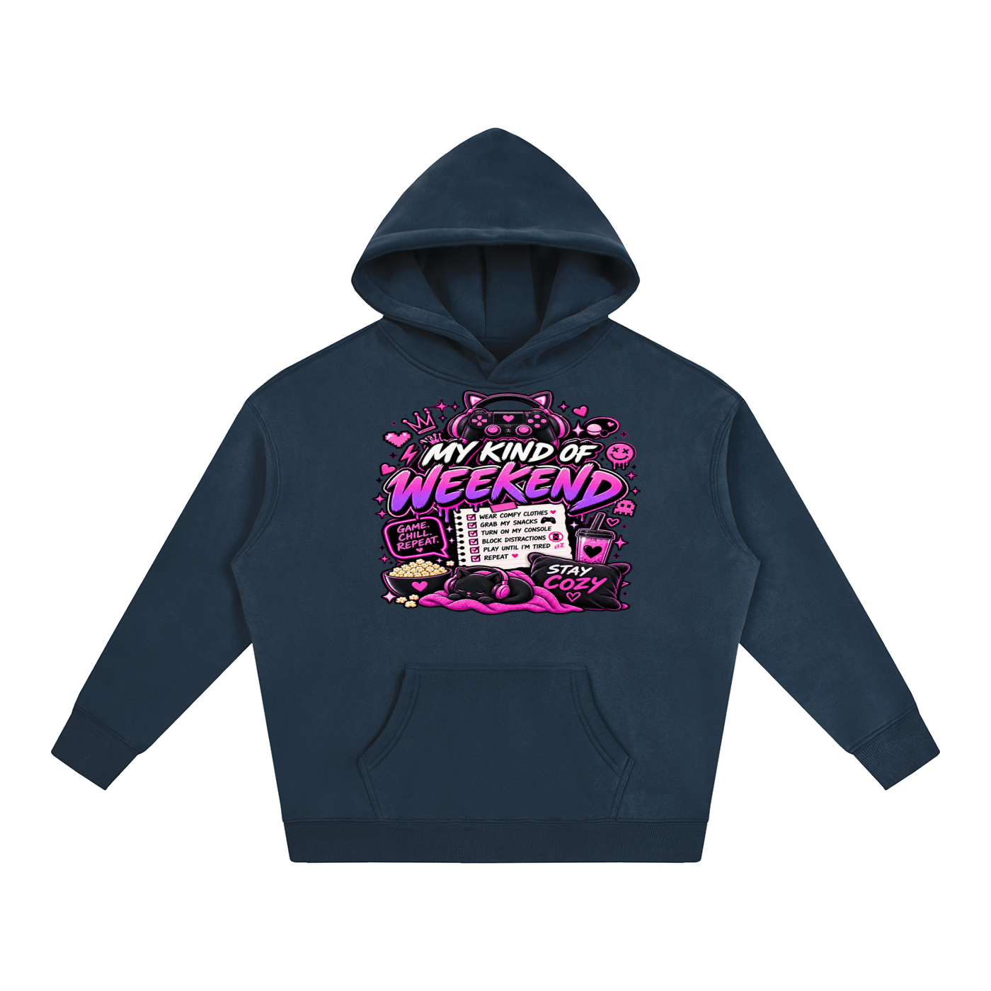 My Type of Wknd Cozy Oversized Hoodie